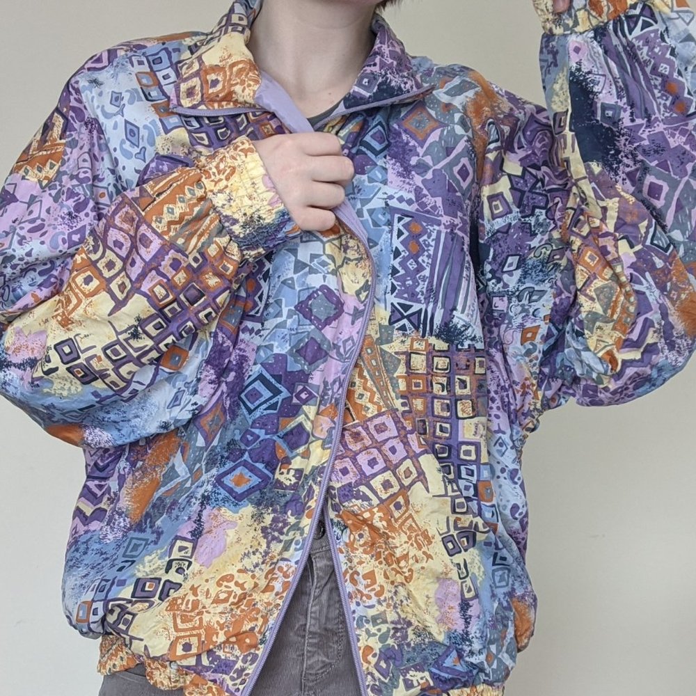 Funky Vintage 80s 90s Windbreaker